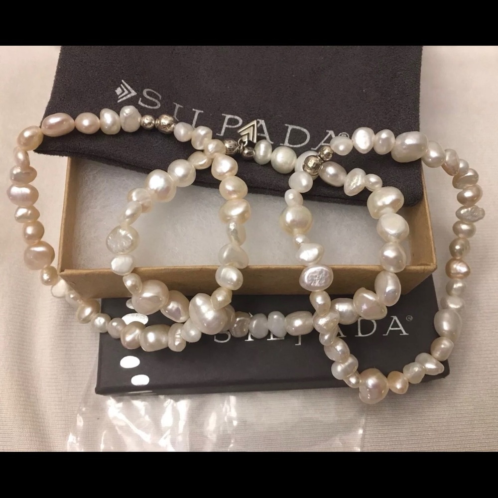 Silpada Goddess Set Of 3 FWP Stretch Bracelets NEW - Picture 7 of 13